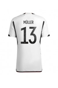 Duitsland Thomas Muller #13 Voetbaltruitje Thuis tenue WK 2022 Korte Mouw